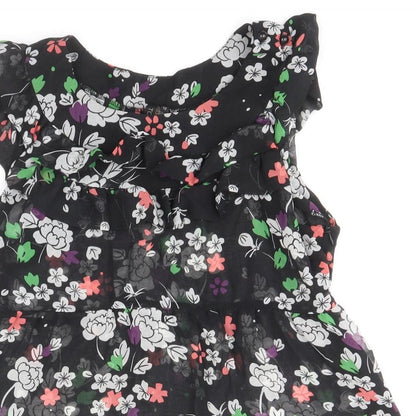 Womens UK Size 12 Topshop Black Basic Blouse