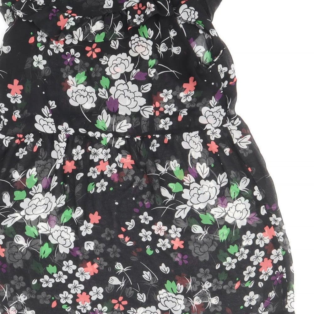 Womens UK Size 12 Topshop Black Basic Blouse