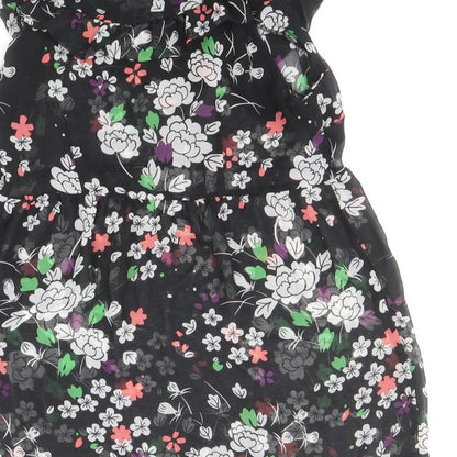 Womens UK Size 12 Topshop Black Basic Blouse