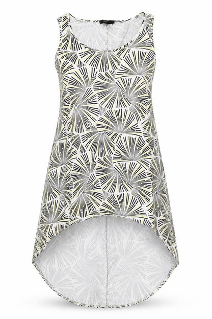Forever 21 Womens White Geometric Viscose A-Line Size S Round Neck Pullover