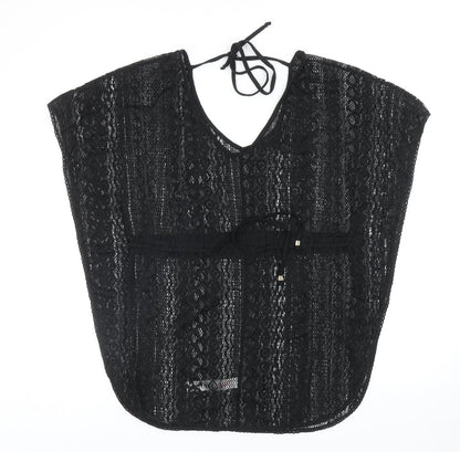 Primark Womens Black Polyester Kimono T-Shirt Size S Round Neck