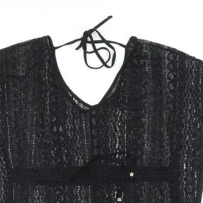 Primark Womens Black Polyester Kimono T-Shirt Size S Round Neck