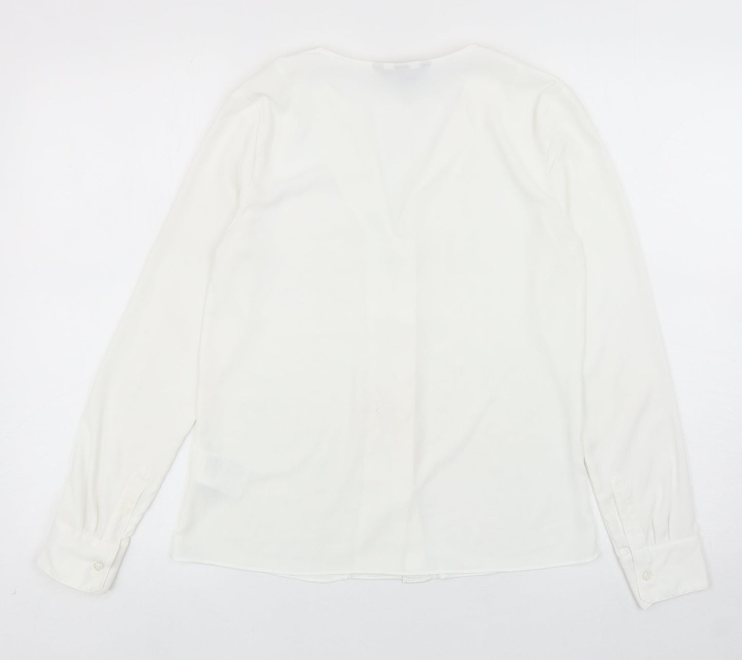 Womens UK Size 6 H&M White Basic Button-Up
