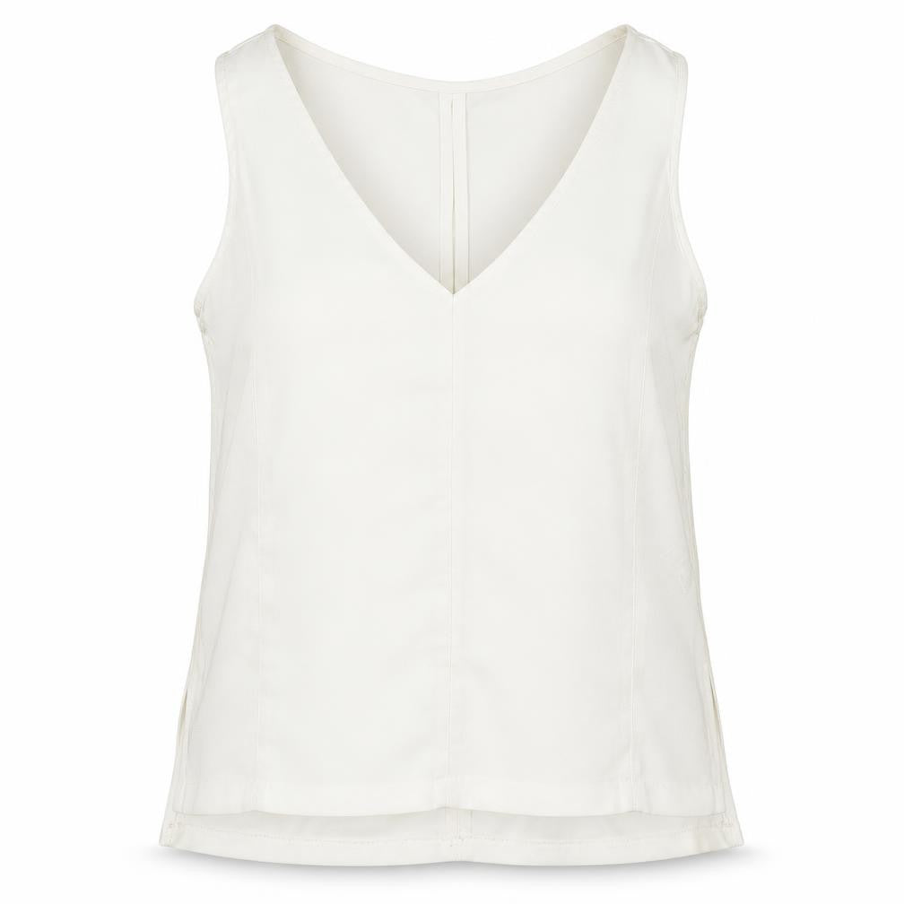 Womens UK Size S Stradivarius White Basic Tank