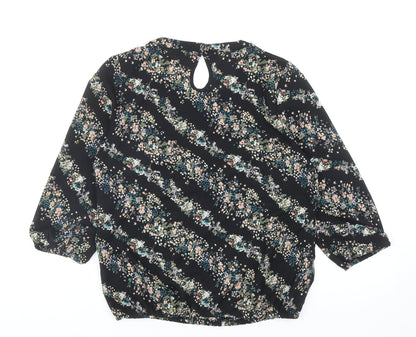 Womens UK Size 10 Crew Clothing Black Basic Blouse