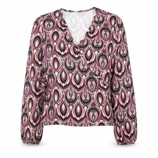 Womens UK Size 10 NEXT Multicoloured Wrap Blouse