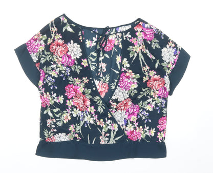 Womens UK Size 10 Marks and Spencer Blue Basic Blouse