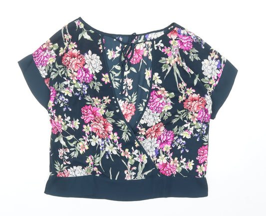 Womens UK Size 10 Marks and Spencer Blue Basic Blouse