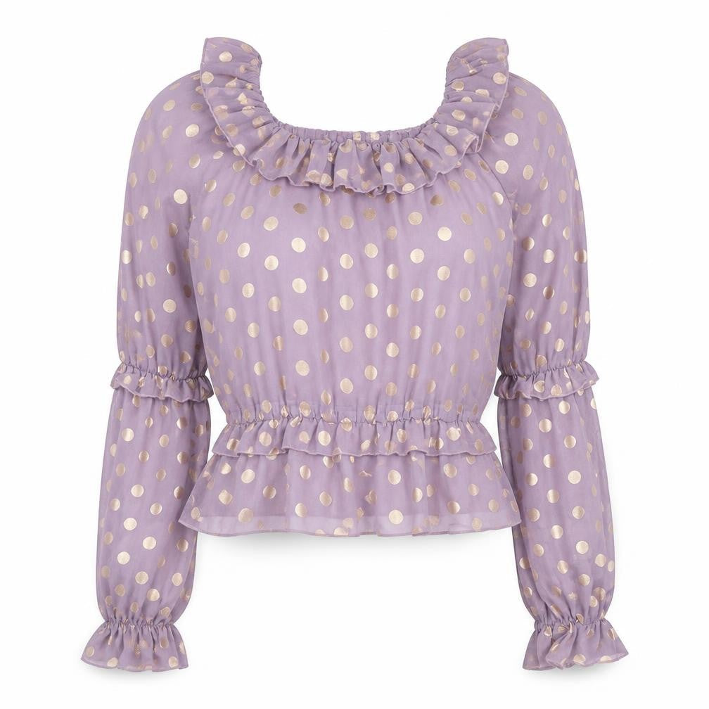 Womens UK Size 12 Fashion Union Purple Basic Blouse