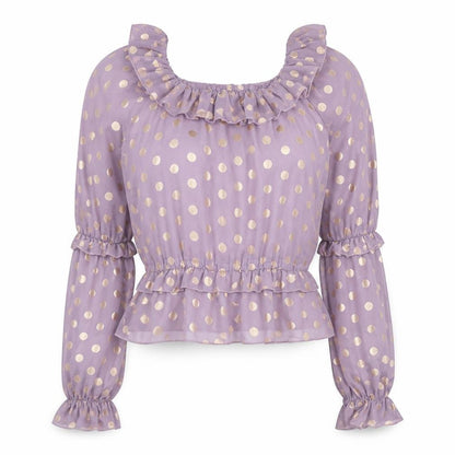 Womens UK Size 12 Fashion Union Purple Basic Blouse