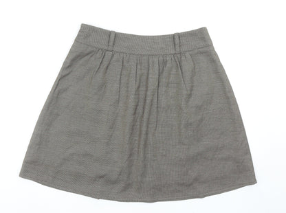 Iora Womens Brown Polyester Mini Skirt Size L Zip