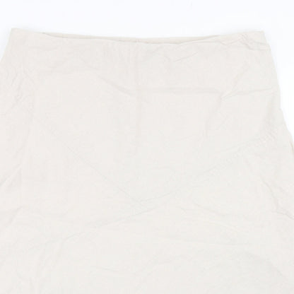 Mia Moda Womens Beige Linen A-Line Skirt Size 20