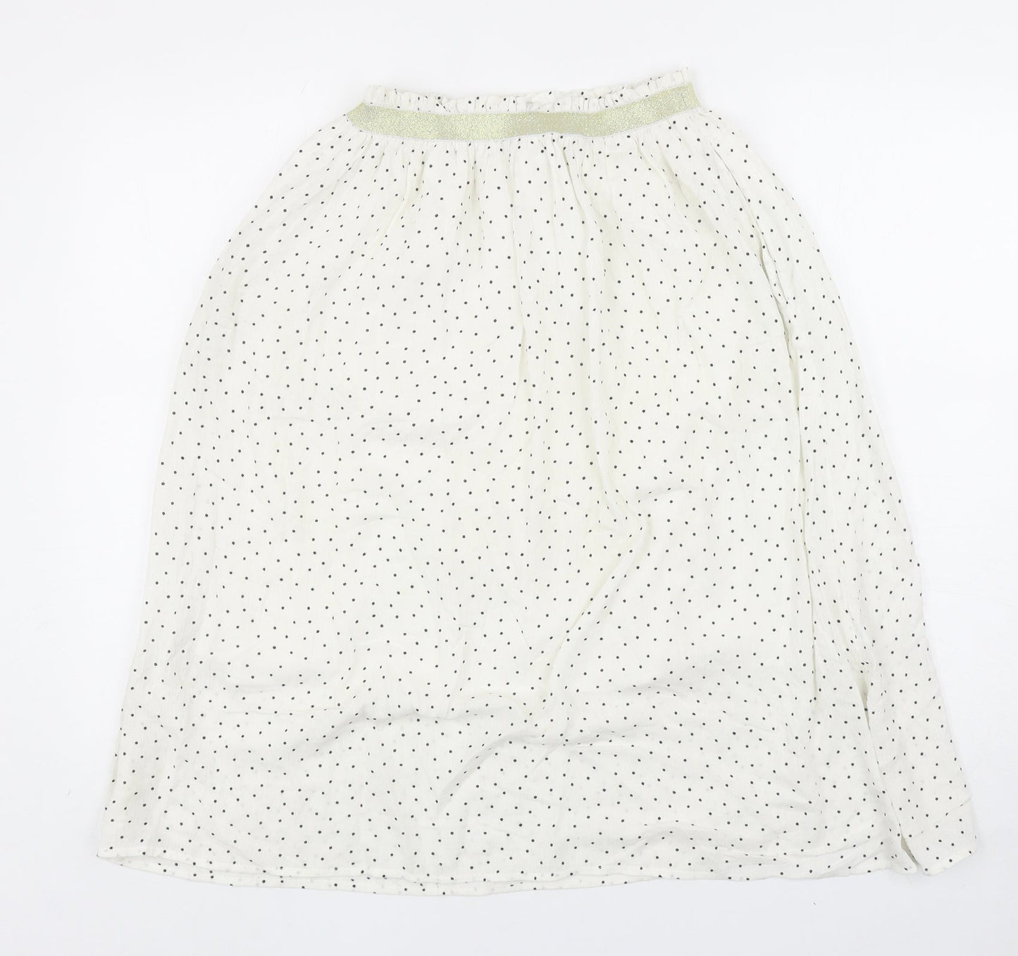 Sweewe Womens White Geometric Viscose A-Line Skirt Size S