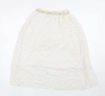 Sweewe Womens White Geometric Viscose A-Line Skirt Size S