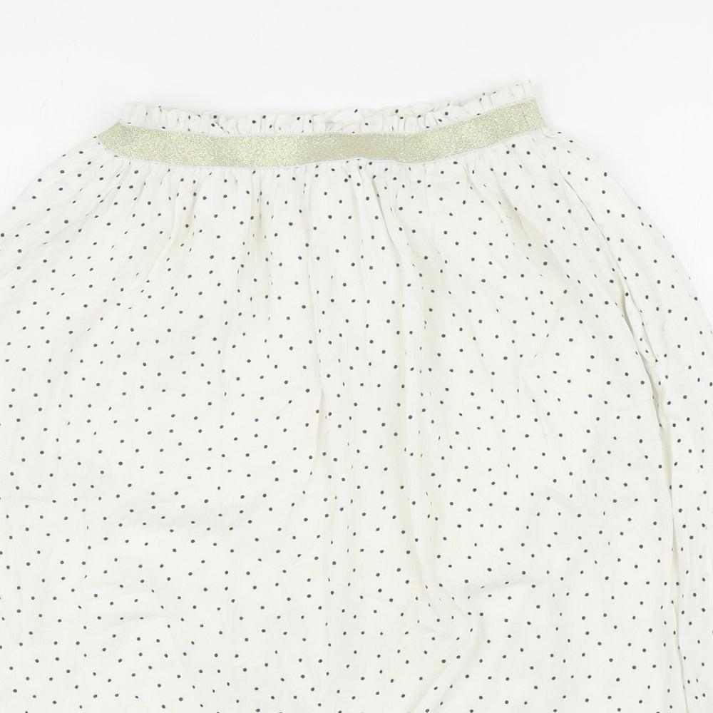 Sweewe Womens White Geometric Viscose A-Line Skirt Size S