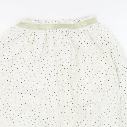 Sweewe Womens White Geometric Viscose A-Line Skirt Size S