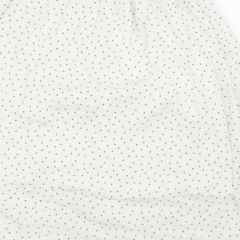 Sweewe Womens White Geometric Viscose A-Line Skirt Size S