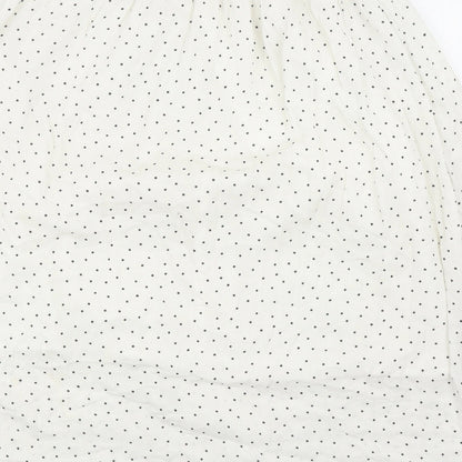 Sweewe Womens White Geometric Viscose A-Line Skirt Size S