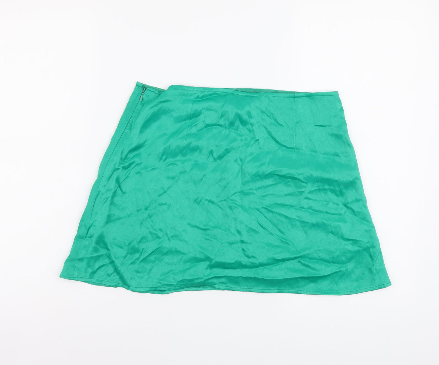 Womens UK Size M Zara Mini Satin Skirt