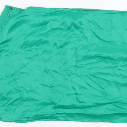 Womens UK Size M Zara Mini Satin Skirt