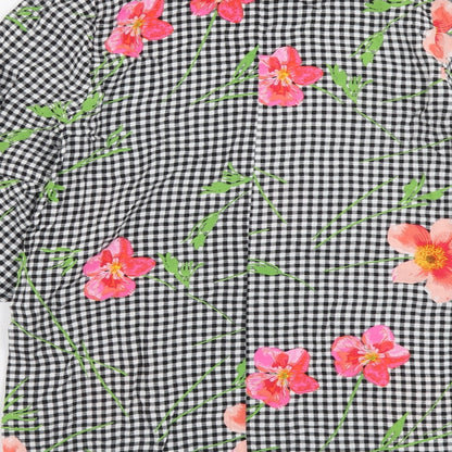 Womens UK Size 10 F&F Black Tunic Blouse