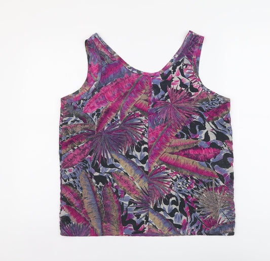 Womens UK Size 16 Debenhams Purple Basic Tank