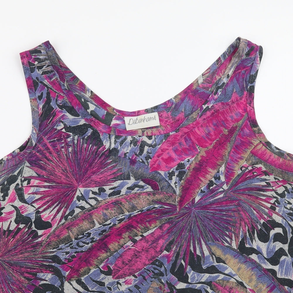 Womens UK Size 16 Debenhams Purple Basic Tank