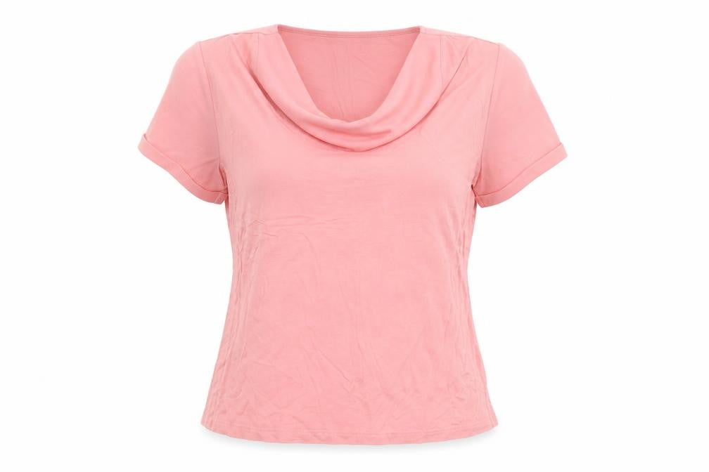 Womens UK Size 14 FRANK WALDER Pink Basic T-Shirt