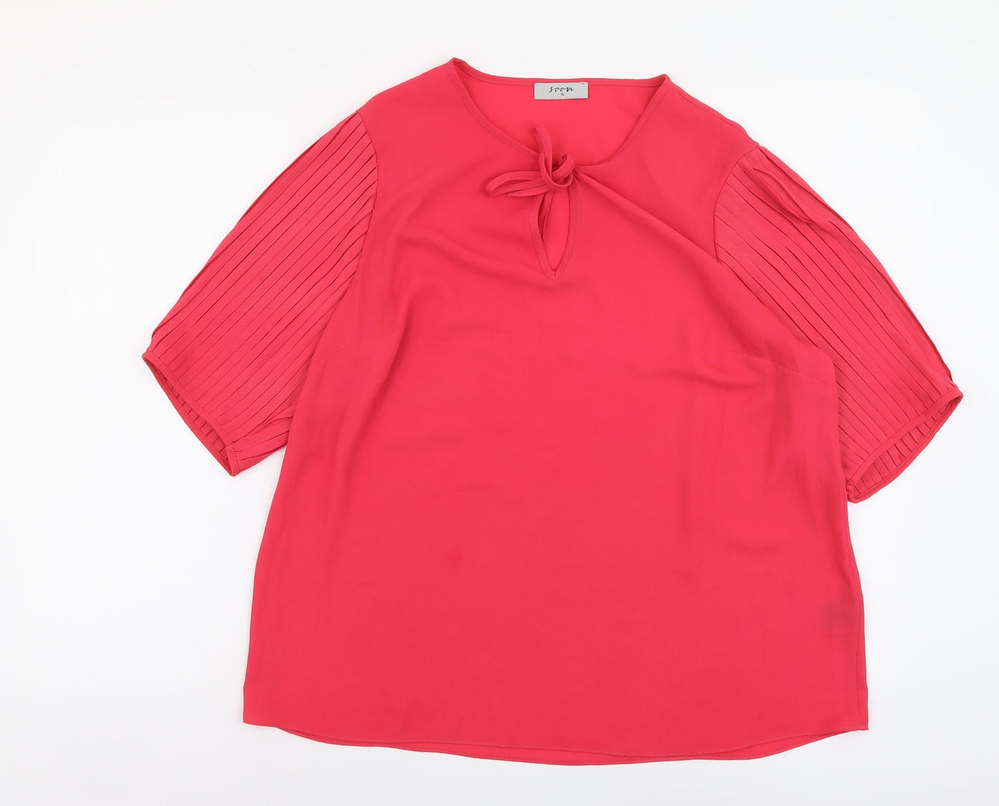 Womens UK Size 16 Soon Pink Basic Blouse