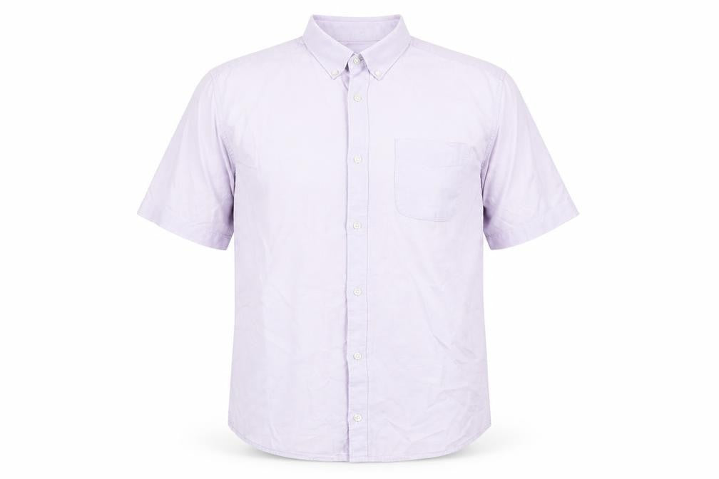 Mens UK Size M River Island Purple  Button-Up Short Sleeve Casual Shirt