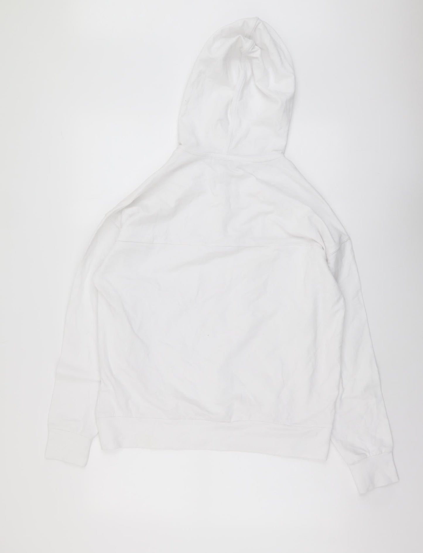 L'Couture Womens White Cotton Pullover Hoodie Size XS Zip