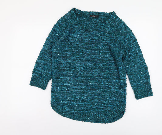Womens UK Size S Bonmarché Blue Pullover Jumper