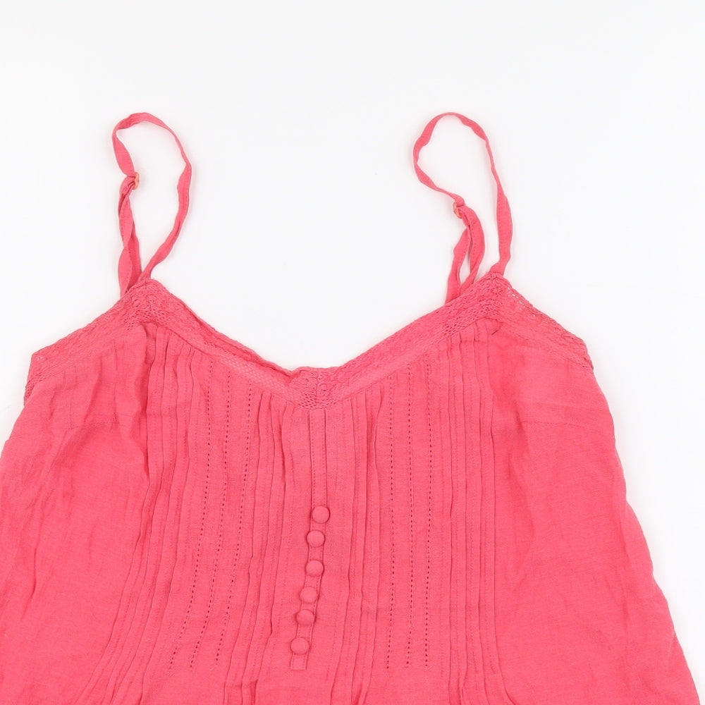Womens UK Size 10 Monsoon Pink Basic Tank
