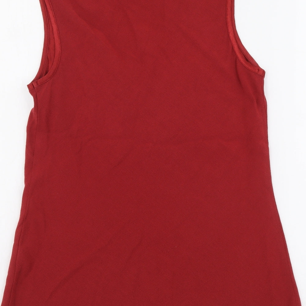 Womens UK Size 10 BHS Red Basic Tank