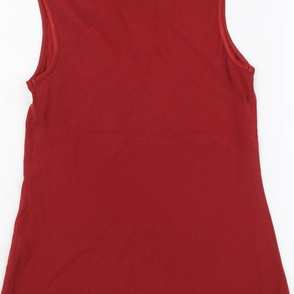 Womens UK Size 10 BHS Red Basic Tank