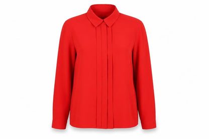 Womens UK Size 12 St Michael Red Basic Button-Up