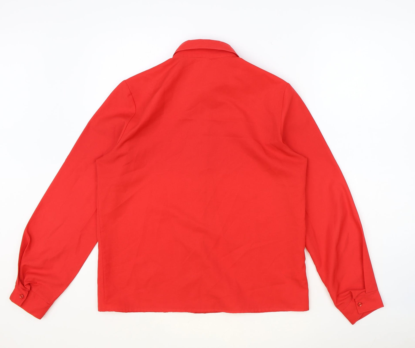 Womens UK Size 12 St Michael Red Basic Button-Up