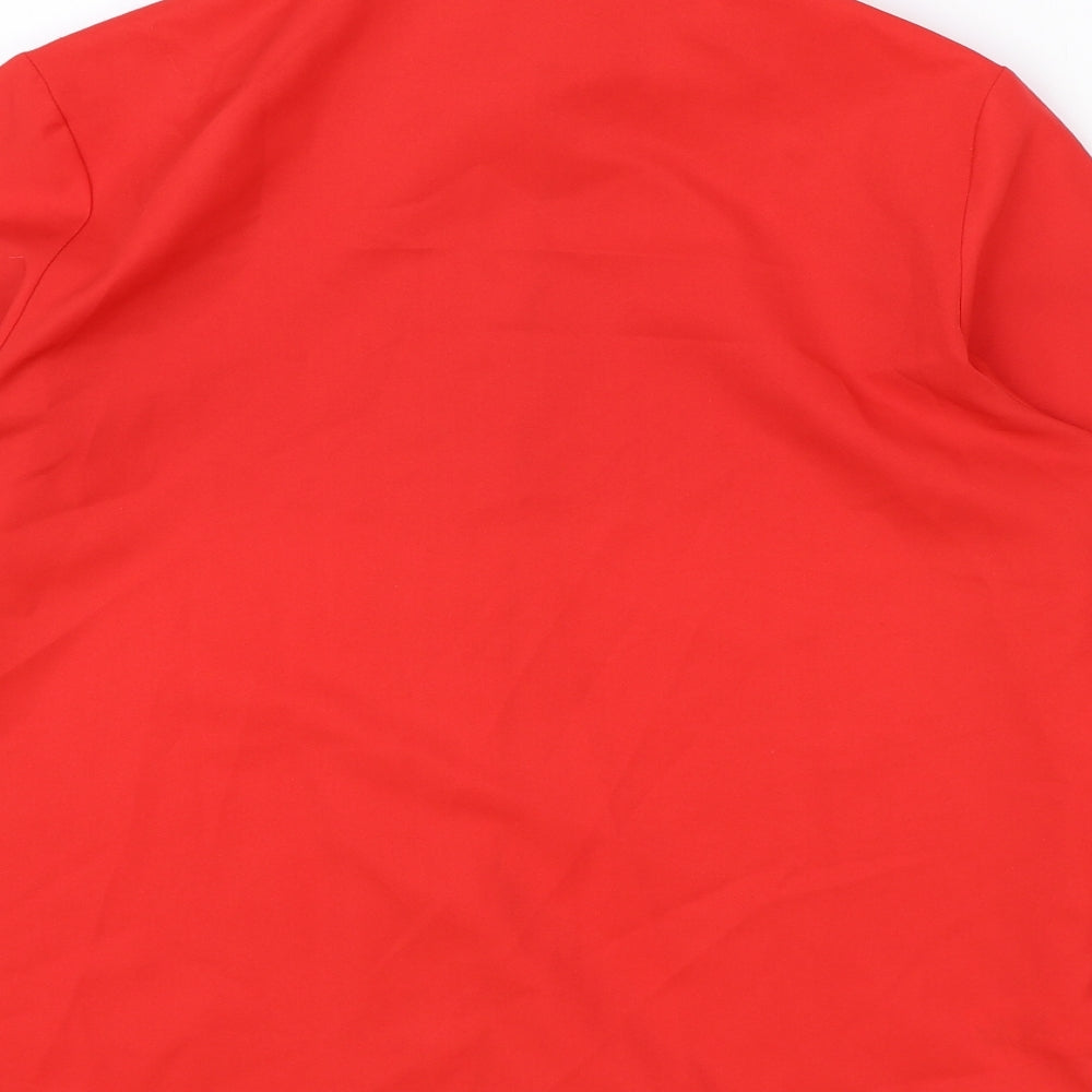 Womens UK Size 12 St Michael Red Basic Button-Up