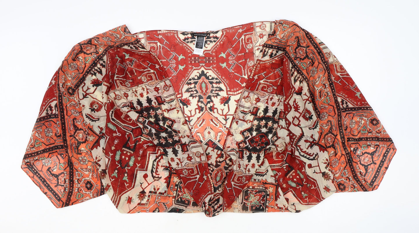 Womens UK Size One Size Warehouse Multicoloured Cropped Blouse