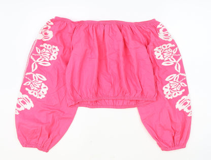 Womens UK Size 14 Marks and Spencer Pink Cropped Tank