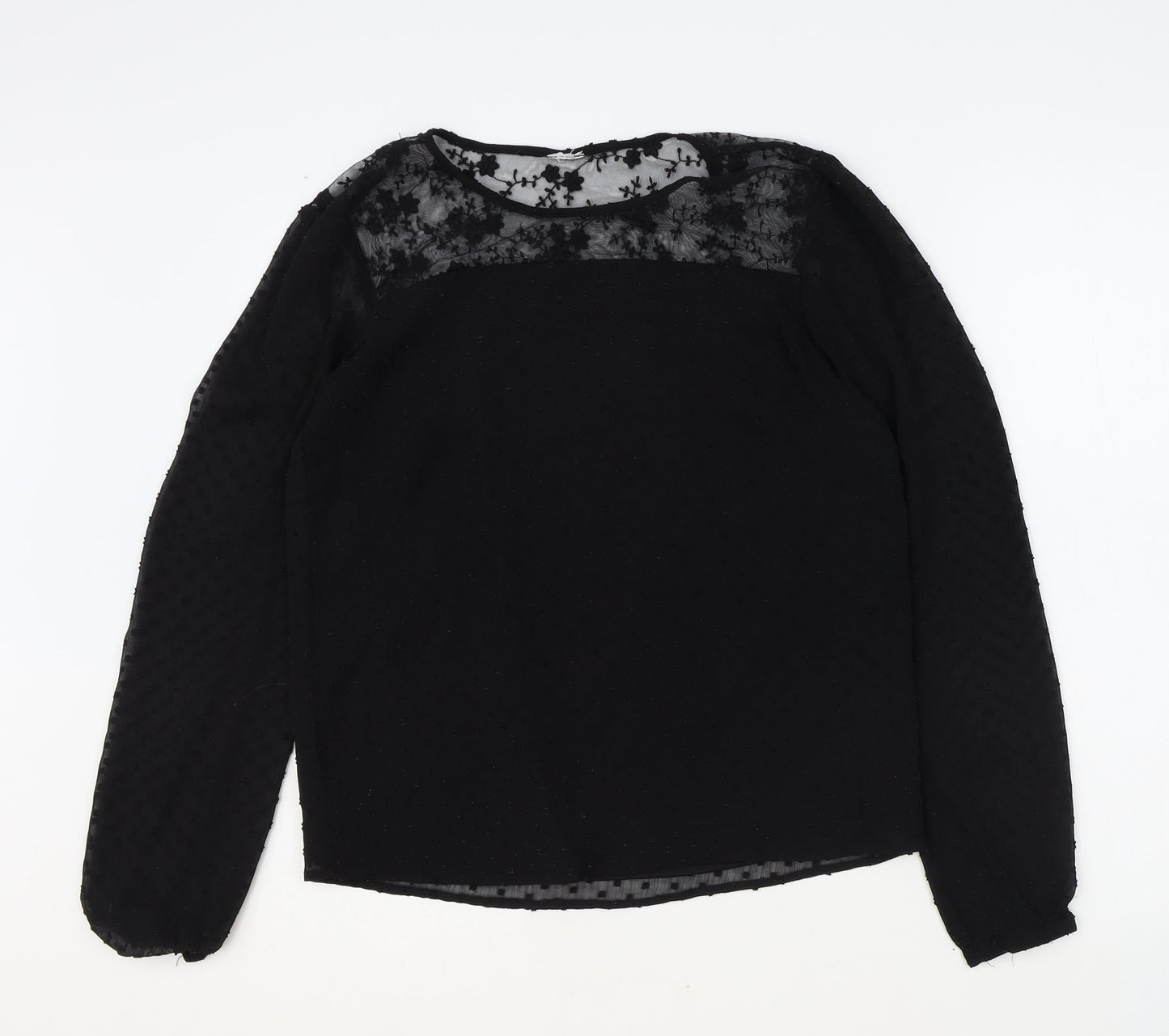 Womens UK Size S Vera Moda Black Basic Blouse