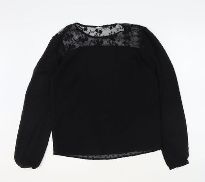 Womens UK Size S Vera Moda Black Basic Blouse