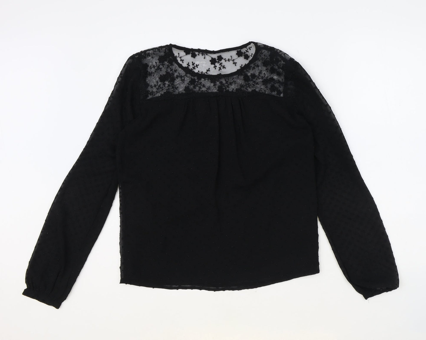 Womens UK Size S Vera Moda Black Basic Blouse