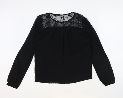 Womens UK Size S Vera Moda Black Basic Blouse