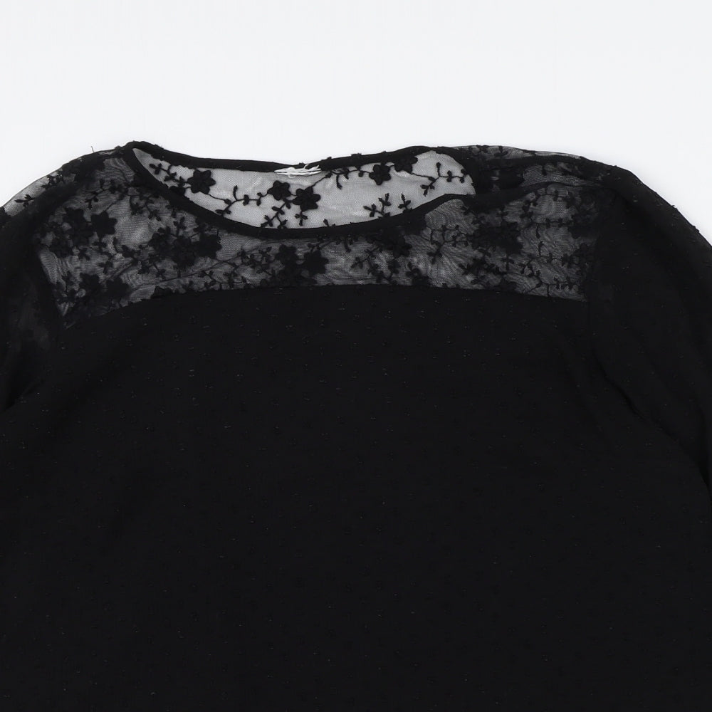 Womens UK Size S Vera Moda Black Basic Blouse