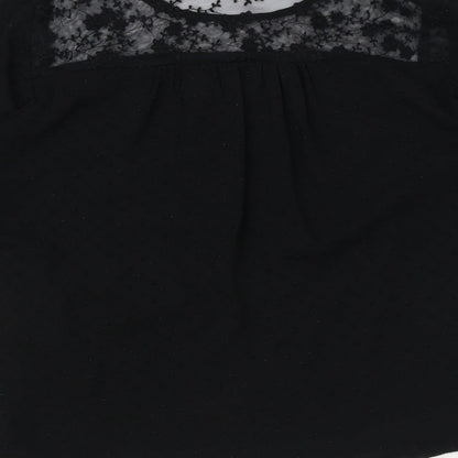 Womens UK Size S Vera Moda Black Basic Blouse