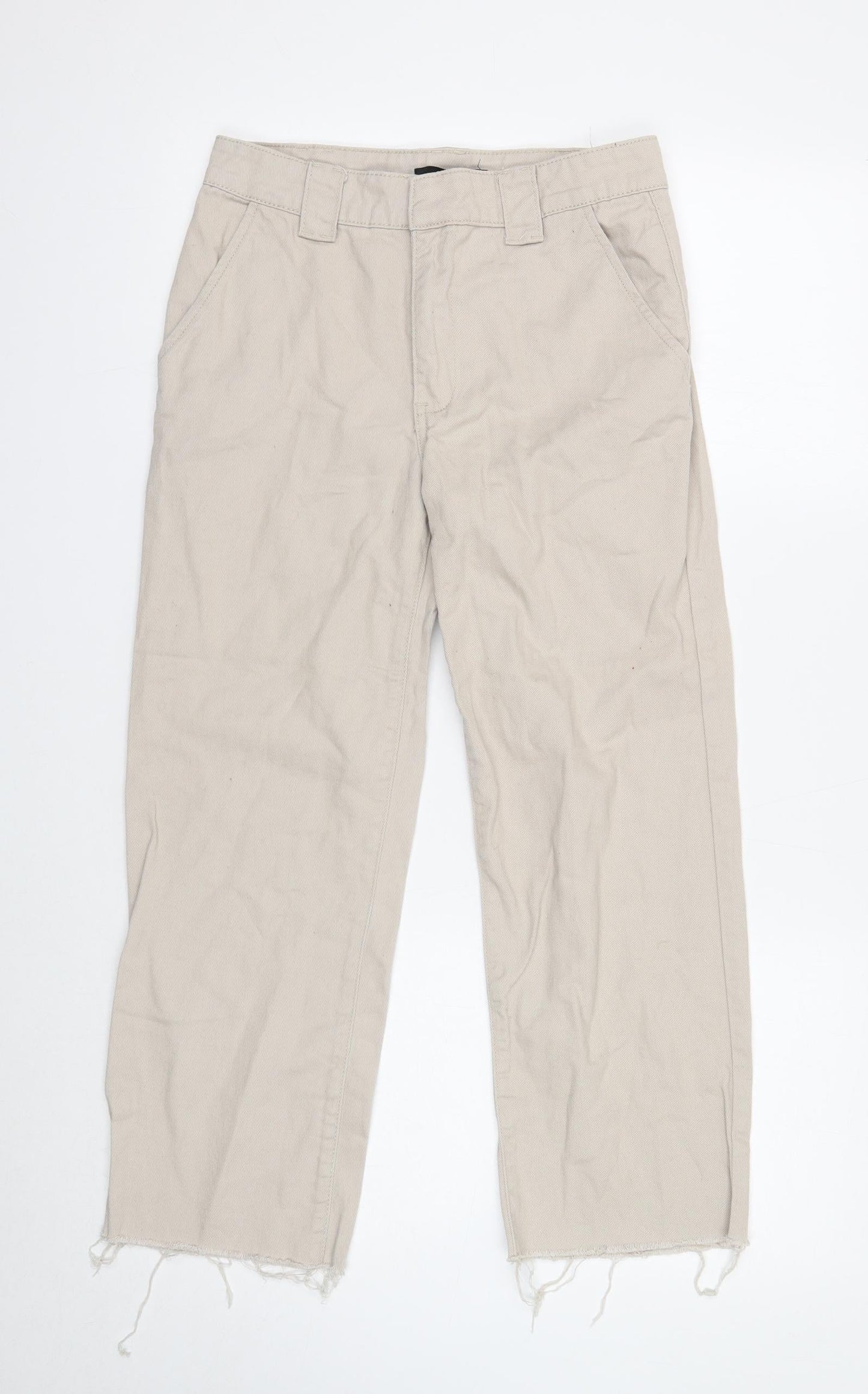 FOREVER 21 Womens Ivory Cotton Straight Jeans Size 26 in Regular Zip