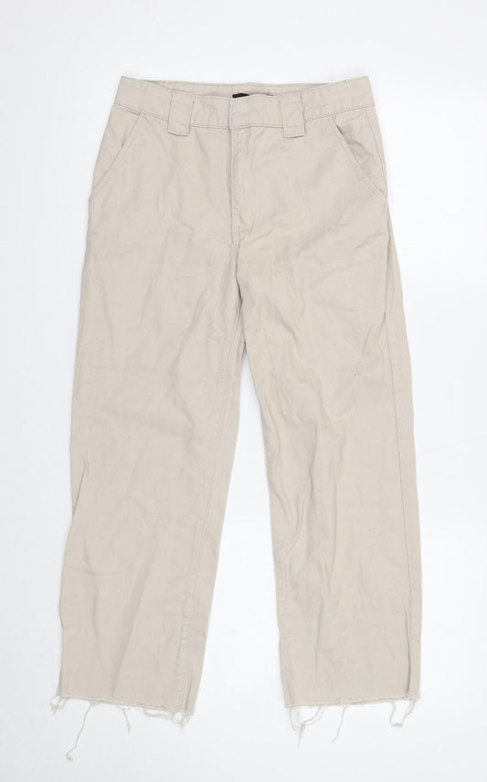 FOREVER 21 Womens Ivory Cotton Straight Jeans Size 26 in Regular Zip