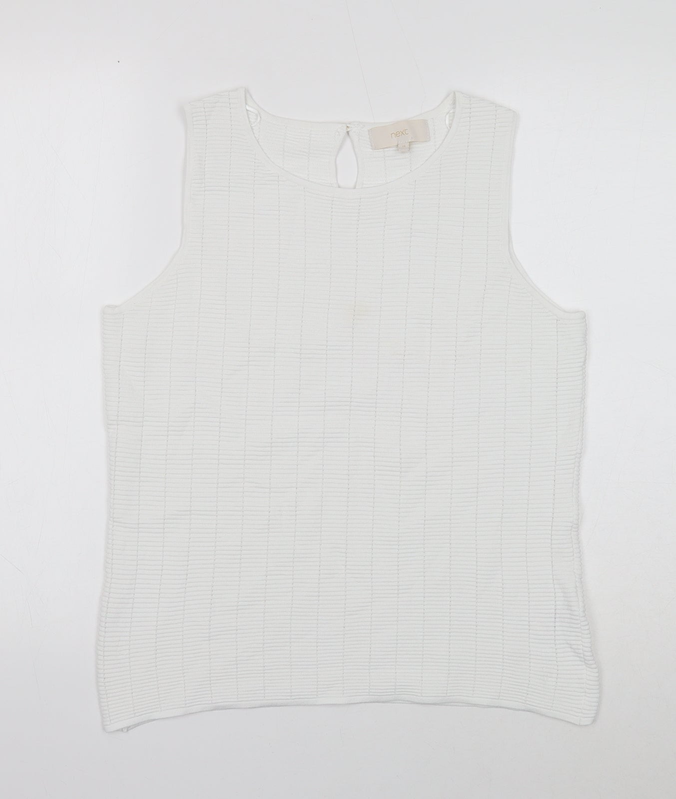 Womens UK Size 16 NEXT White Vest Jumper