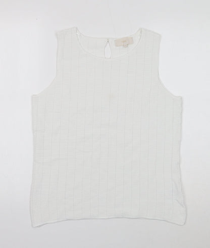 Womens UK Size 16 NEXT White Vest Jumper